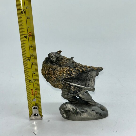 Franklin Mint Chief Joseph Pewter Statue by Jim Ponter 1992 Native American Art - Picture 9 of 9